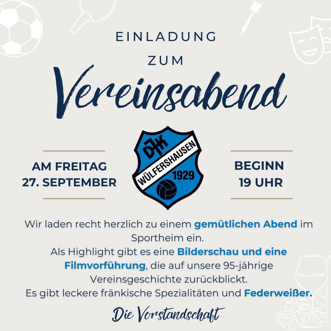 Einladung Vereinsabend